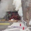 Новотроицк: пожар на стройплощадке на ул. Советской, крановщик спасён