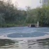 Странная химия разлилась в котловане в новосибирском жилмассиве.