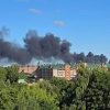 Сильный пожар в промзоне подмосковных Бронниц.