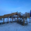 И снова многострадальные горки: В Комсомольском парке...