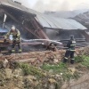 В Красноярском крае пожарные тушат ангар с пиломатериалами в Кежемском округе...