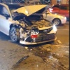 На улице Карла Либкнехта водитель Toyota врезался в троллейбус и пытался скрыться
