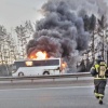 Пассажирский автобус сгорел на трассе M-12 между Екатеринбургом и Тюменью