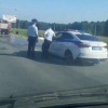 На трассе рядом с Искитимом, лоб в лоб столкнулись универсал Nissan AD, наполненный арбузами, и седан, который улетел в поле после ДТП