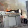 Произошёл сильный пожар в одном из торговых центров соседнего Назарово