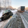 Бензовоз столкнулся с внедорожником на трассе в...