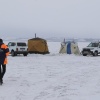 Лед на реке Абакан 20-50 см., по руслу промоины, течение...