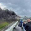 Лазурный загорелся на КАД рядом с Лисьим Носом. Дорогу в сторону Кронштадта...