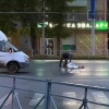 В Калининском районе грузовик сбил пенсионера на пешеходном переходе