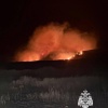 Гайский округ: продолжается тушение природного пожара