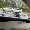 У хэтчбека Volkswagen Golf вырвало двигатель после столкновения с бензовозом на Ордынской трассе на въезде в Новосибирск