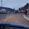 Утром, час назад, произошло ДТП на перекрестке в районе центральной остановки...