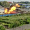 Газораспределительная подстанция горит в Кургане