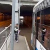 Потоп на Волоколамском шоссе под каналом имени Москвы. Движение временно...