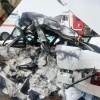 ❗️Серьёзное ДТП произошло на трассе Ачинск – Красноярск, в районе Покровки: легковой автомобиль после столкновения с грузовиком превратился в груду металла