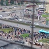 Обстановка на улицах и в метро из-за застрявшего на «Чернышевской» поезда.