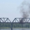 Мост через Енисей потушили в Хакасии