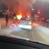 В Башкирии инспекторы остановили пьяного водителя. Мужчина, чтобы не отдавать машину на штрафстоянку, разбил ее и поджег