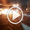 Ночью враг атаковал центр города Токмак, горят торговые ряды городского рынка.