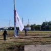 На въездном кольце у аэропорта подняли государственные флаги
