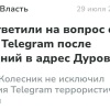 В Госдуме допустили возможность признания Telegram террористическим ресурсом...
