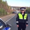Сотрудники Госавтоинспекции работают на месте смертельного ДТП в Богучанском...