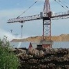Мощный пожар в Красноярском крае — территория лесопильно-...