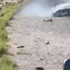 Во время испытаний в Испании полностью сгорел прототип нового Mercedes-AMG GT.