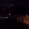 Один из фонарей на улице Русской в Новосибирске устроил фаер-шоу