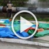 На КСМ в Первомайском районе прорвало трубу, вся улица...