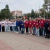 В Белгороде волонтёры развернули 15-метровый триколор