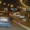 Лось попал под машину у КАД на Шафировском