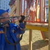 Спасатели освободили застрявшую ногу ребёнка на детской площадке в Ангарске...