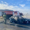В Кызыле потушили горящий автомобиль
