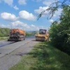 На Северной дамбе начался ремонт асфальта. На месте работает 5 единиц спецтехники Управления инженерных защит.