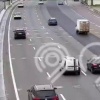 Водитель Газели очень въехал в столб на МКАД.