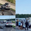 Серьезное ДТП с мотоциклом и такси в Подмосковье.