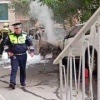 Машина взорвалась в центре Москвы Всё произошло в Старопименовском переулке....
