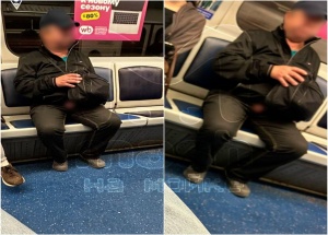 Лютый мастурбатор пугает девушек в питерском метро своим удавом под сумкой....
