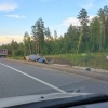 Фура с посылками перевернулась в Шелеховском районе