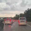 Воскресное стояние от Шелехова до Иркутска. Одна полоса на въезде в город и...