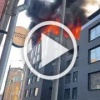 Пожар в Хамовниках охватил уже 400 квадратных метров....