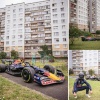 Red Bull устроил фотосессию болида «Формулы-1» среди обычных панелек. Такую съёмку организовал официальный аккаунт бренда в Латвии.