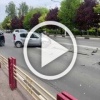 Жесткое ДТП на Дуки. От удара одна машина перевернулась....