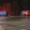 На трассе Ачинск – Назарово загорелся грузовик По данным очевидцев, водитель...