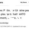 Reuters публикует условия Путина для прекращения военных действий в Украине: