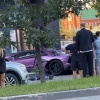 Фиолетовый Lamborghini вдребезги разбился, влетев в дом в Екатеринбурге.
