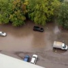 Утки плавают по затопленным парковкам Красноярска