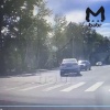 Жёсткая авария двух легковушек на перекрёстке в Иркутске.