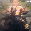 Под Красноярском 6-летний мальчик на квадроцикле чуть не сбил пожилую женщину.